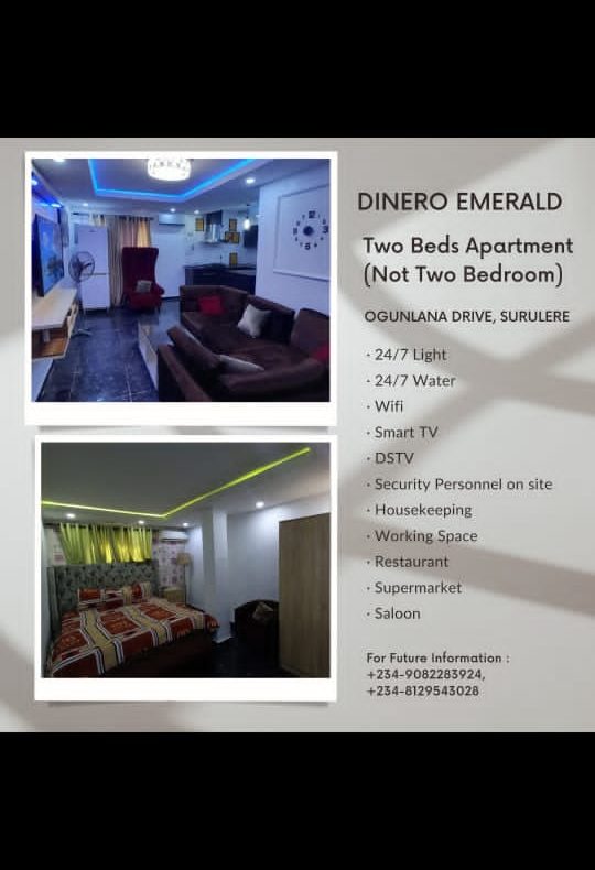 1 Bedroom Dinero Emerald Apartment Short Let In Lagos Nigeria